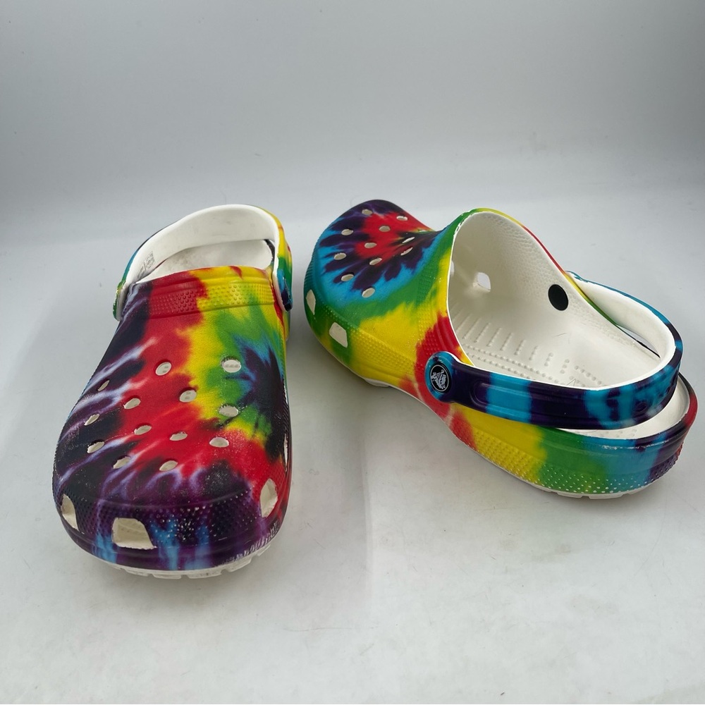 Crocs Men’s Classic Tie Dye Classic Slip-On Clog Mule Shoe - Size 11 Men’s - Picture 9 of 11